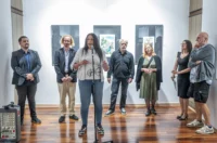 20250918 Galerija Vjekoslav Karas, 10. trijenale akvarela (foto Igor Čepurkovski) 16 Mario Jovković, Feđa Gavrilović, Aleksandra Goreta, Igor Čulig, Romana Tekić, Maja Luketić Raguž i Damir Facan Grdiša