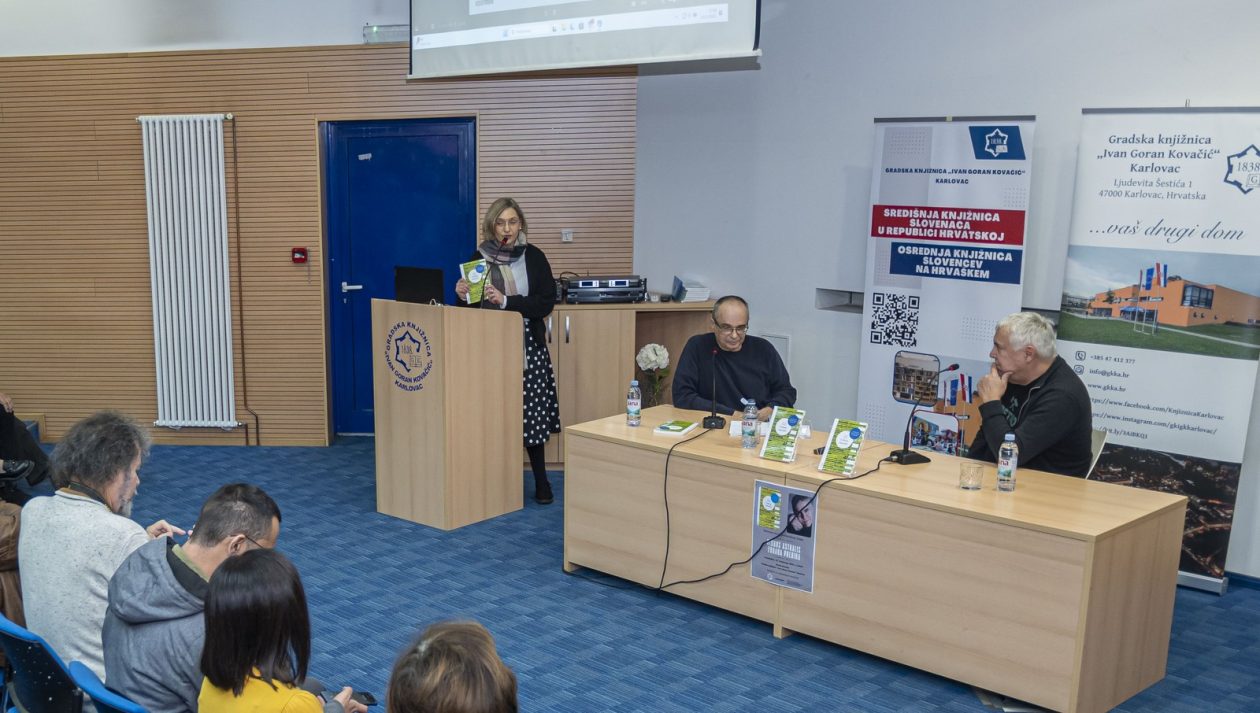 20251110 Gradska knjižnica Ivan Goran Kovačić 07 Vedrana Kovač Vrana, Darko Srndović i Zoran Predin