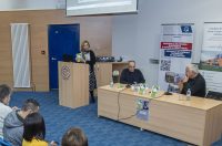 20251110 Gradska knjižnica Ivan Goran Kovačić 07 Vedrana Kovač Vrana, Darko Srndović i Zoran Predin