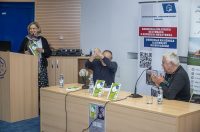 20251110 Gradska knjižnica Ivan Goran Kovačić 08 Vedrana Kovač Vrana, Darko Srndović i Zoran Predin