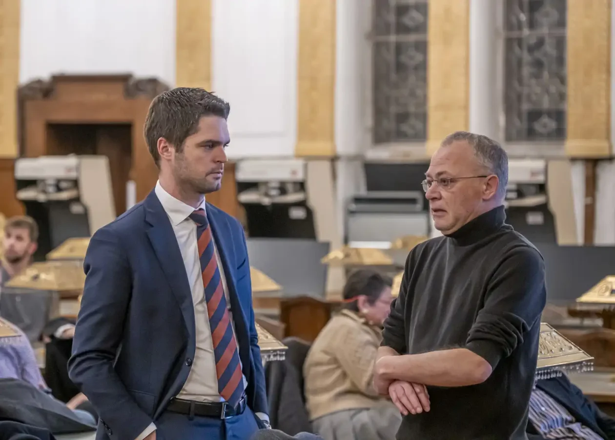 20251222 Hrvatski državni arhiv (foto Igor Čepurkovski) 06 Janko Bekić i Zlatko Hasanbegović