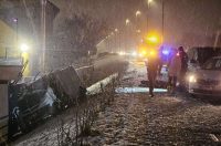 20251224 Prilaz Većeslava Holjevca, Karlovac, prometna nesreća 01