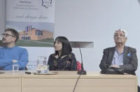 20260227 Gradska knjižnica Ivan Goran Kovačić 03 Boris Postnikov, Ivana Rogar i Milan Lapčić